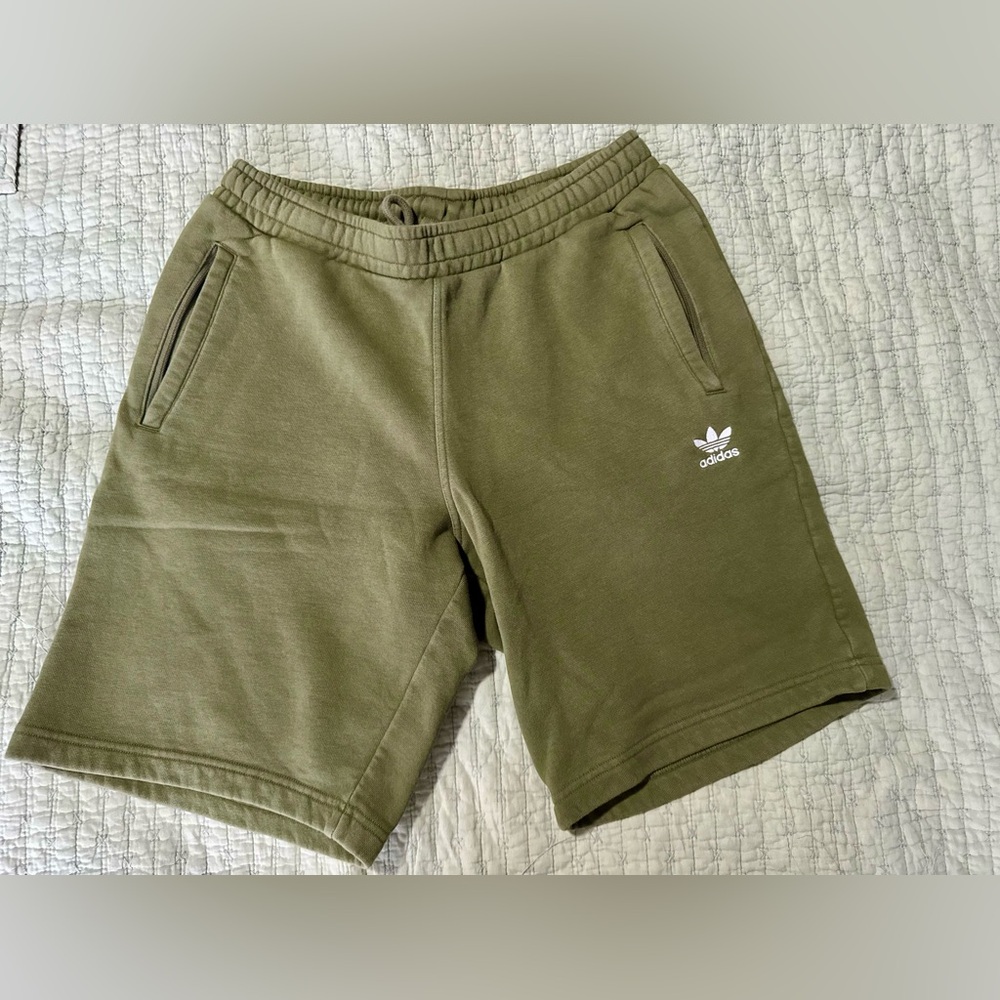 Adidas Men's Green Athletic Shorts